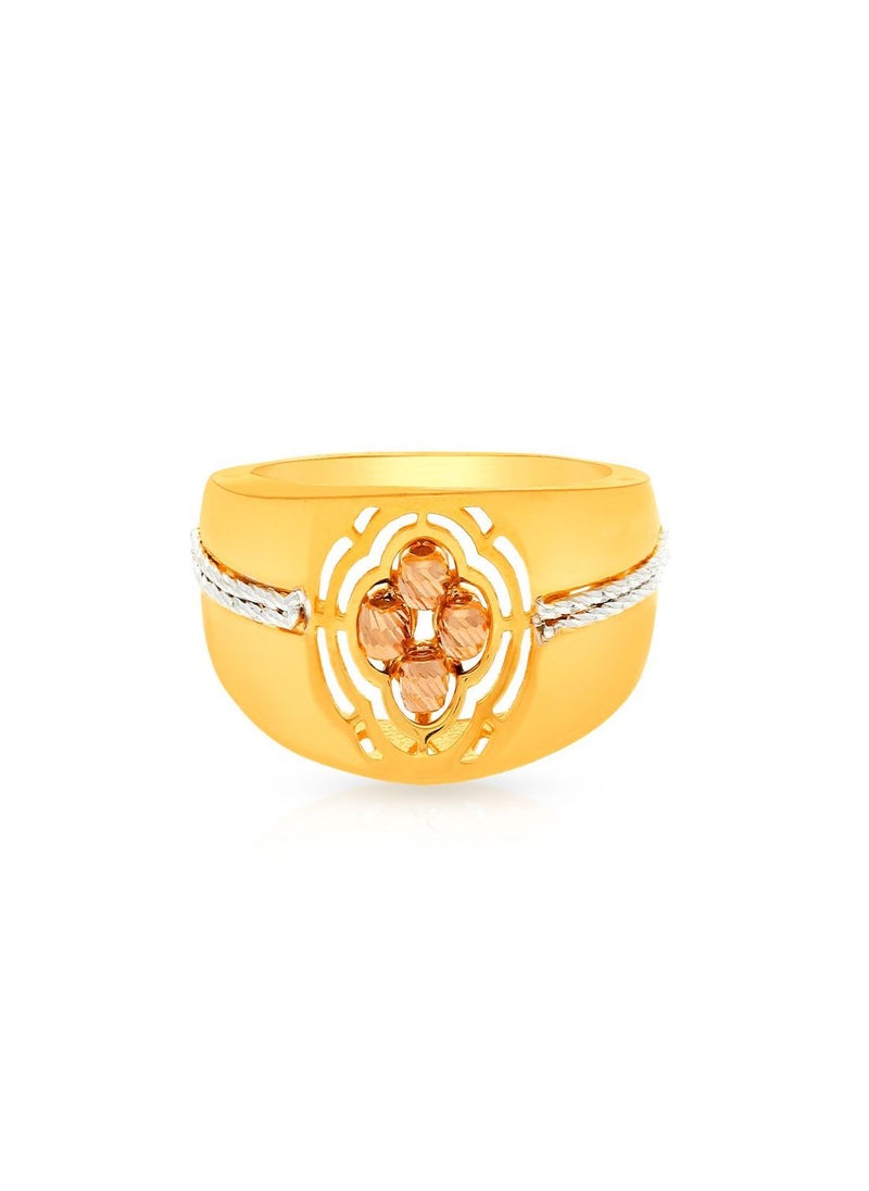 Malabar Gold and Diamonds 22 Carat 916 Purity Three Tone Gold Ring RG1187055T16 For Women  - Image 2