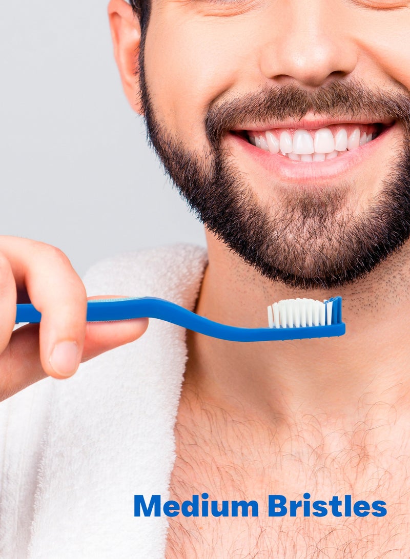 Shield Care فرشاة أسنان شيلد كير رايتو برقبة طويلة (رعاية عائلية - شعيرات متوسطة)، 4 ألوان - 12 قطعة (عبوة من 1) - Image 3