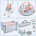 deAO Baby Doll Set12 inch Doll Playset with Doll Stroller Crib Bed Nursery Role Play Set Accessories and Play MatFoldable Stroller and Travel BagBirthday Gifts for Girls - Image 4