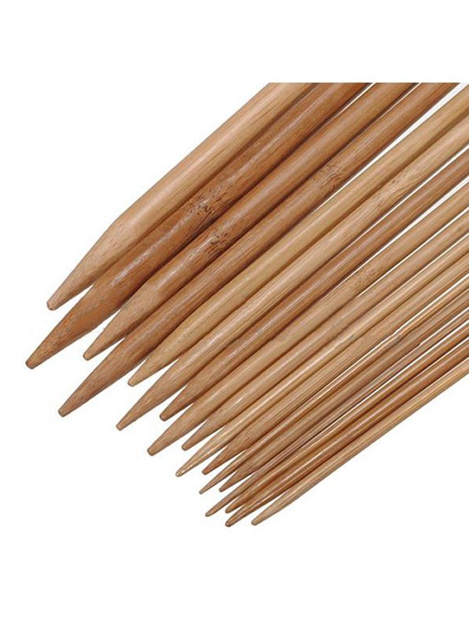 Loquat 36-Piece Bamboo Knitting Needle Set Brown - Image 3