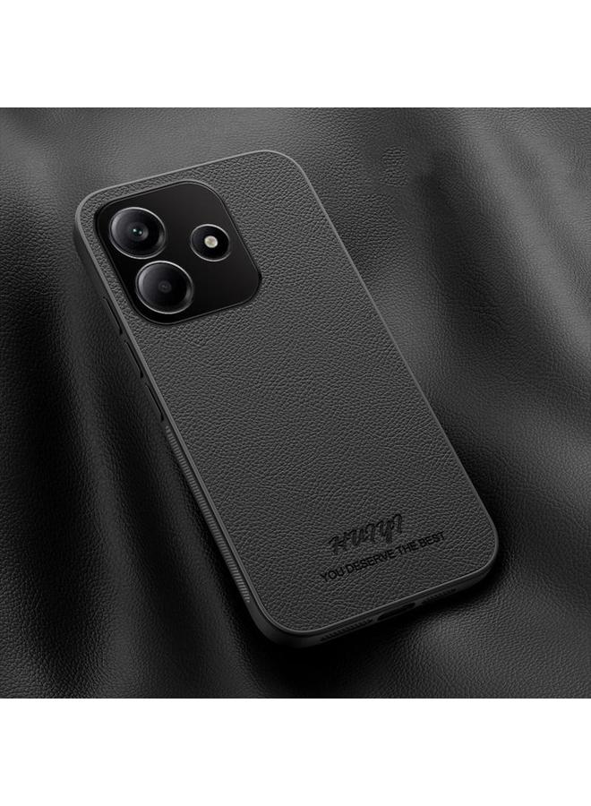 For Redmi Note 14 5G HUIYI Leather Magnetic Phone Case(Black)