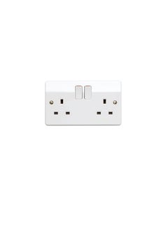 MK MK Logic Plus K2747 WHI 13A Double Pole Switchsocket, 2 Gang  - Image 2