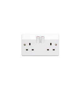MK MK Logic Plus K2747 WHI 13A Double Pole Switchsocket, 2 Gang  - Image 3
