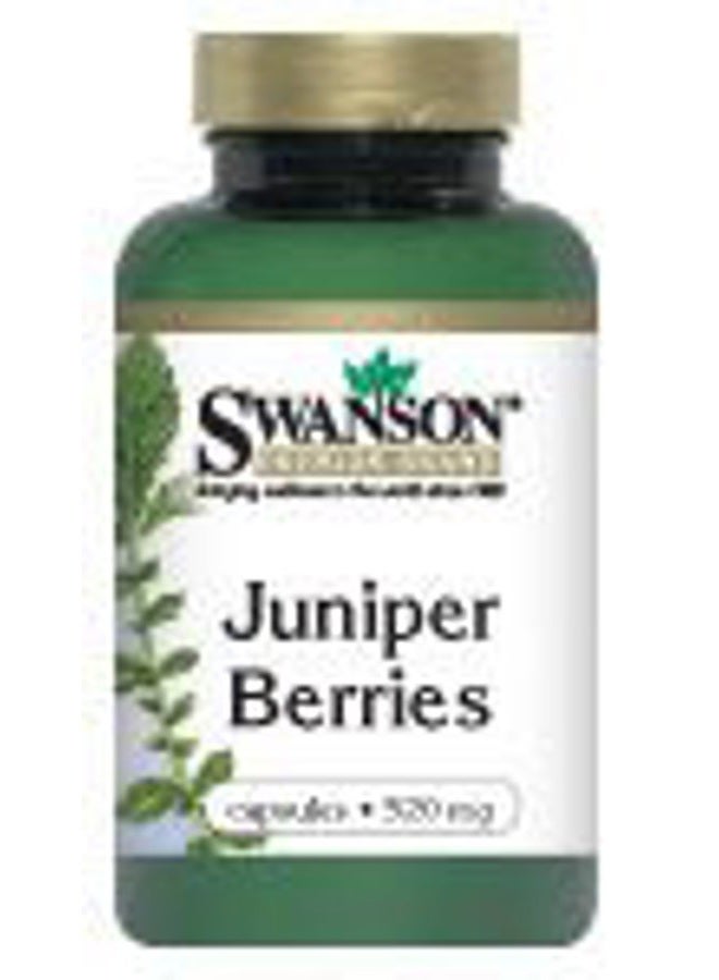 SWANSON Juniper Berries Digestive Immune System Health Fiber Herbal Supplement 520 mg 100 Capsules (Caps) - Image 1
