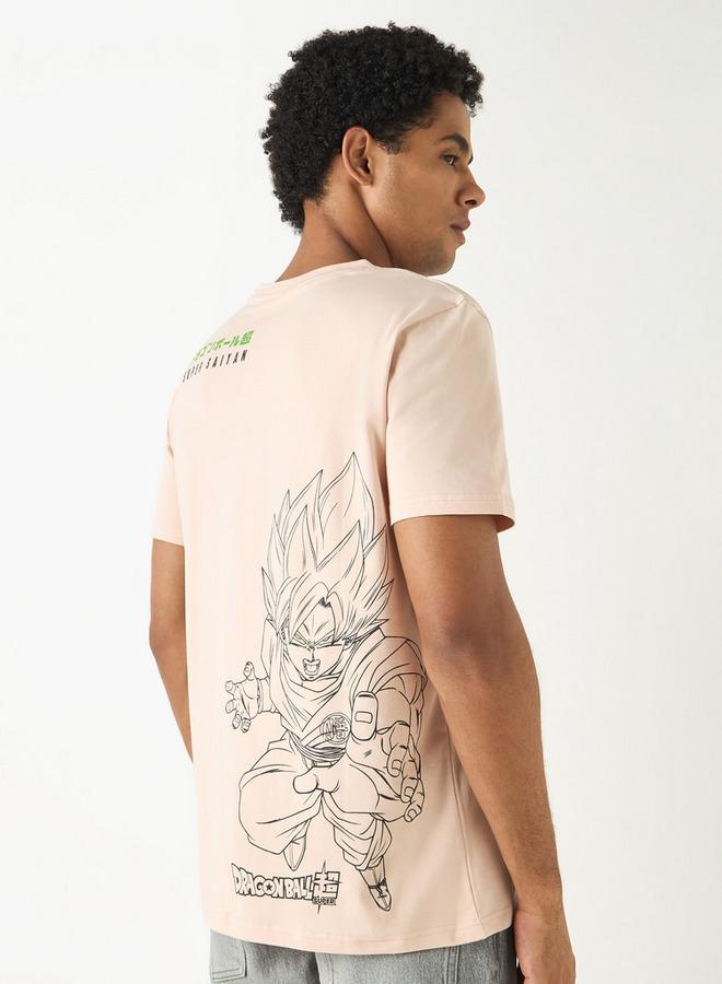 SP Characters DragonBall Z Print Crew Neck T-shirt with Short Sleeves - Image 3