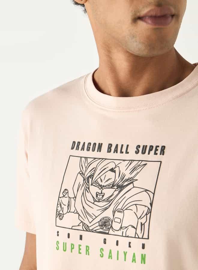 SP Characters DragonBall Z Print Crew Neck T-shirt with Short Sleeves - Image 4