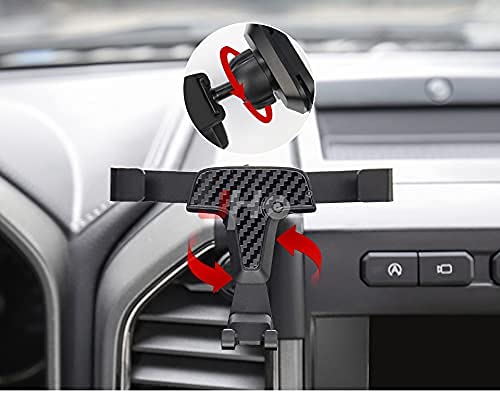 JHO Car Phone Holder Air Vent Mount with One Button Release Clamp, Rotatable Phone Mount Compatible for Ford F150 Raptor 2015-2020 2019 18 17 16 Accessories - Image 3