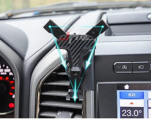 JHO Car Phone Holder Air Vent Mount with One Button Release Clamp, Rotatable Phone Mount Compatible for Ford F150 Raptor 2015-2020 2019 18 17 16 Accessories - Image 2