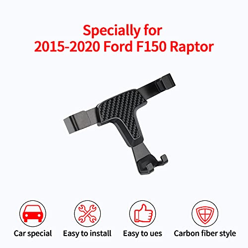 JHO Car Phone Holder Air Vent Mount with One Button Release Clamp, Rotatable Phone Mount Compatible for Ford F150 Raptor 2015-2020 2019 18 17 16 Accessories - Image 5