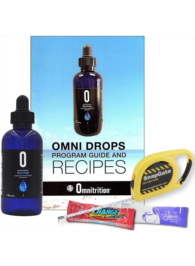 Omnitrition Omni Drop Program , Authentic Omnitrition - Basic Bundle Includes*** 4 oz Bottle Omni Drops with Vitamin B12 Program Guide, Samples and a Snapgate 10 Ft. Carabiner Tape Measure  - Image 1