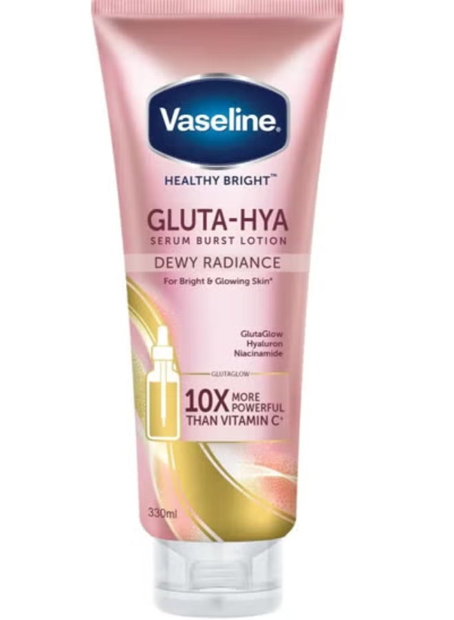 Vaseline Healthy Bright Gluta-Hya Serum Burst Lotion Dewy Radiance, (PACK OF 1) 330ML - Image 1