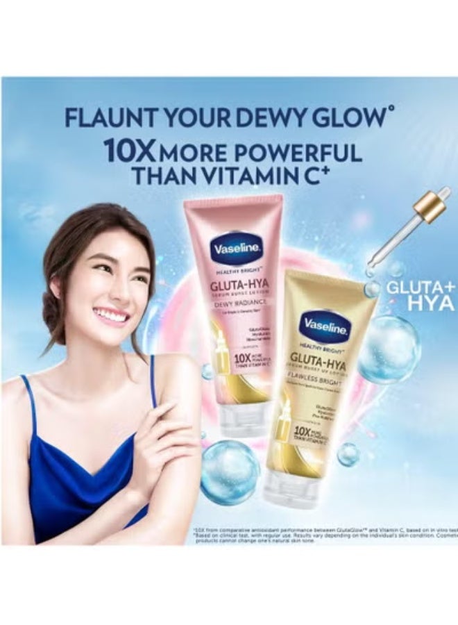 Vaseline Healthy Bright Gluta-Hya Serum Burst Lotion Dewy Radiance, (PACK OF 1) 330ML - Image 3
