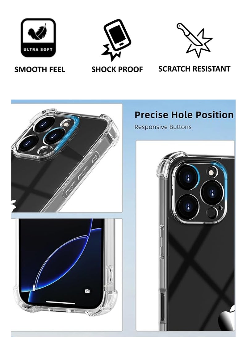NAFCO For iPhone 16 Pro - Ultra Clear Transparent Silicone Drop-Proof Clear Flexible Protective Phone Cover - Transparent - Image 4