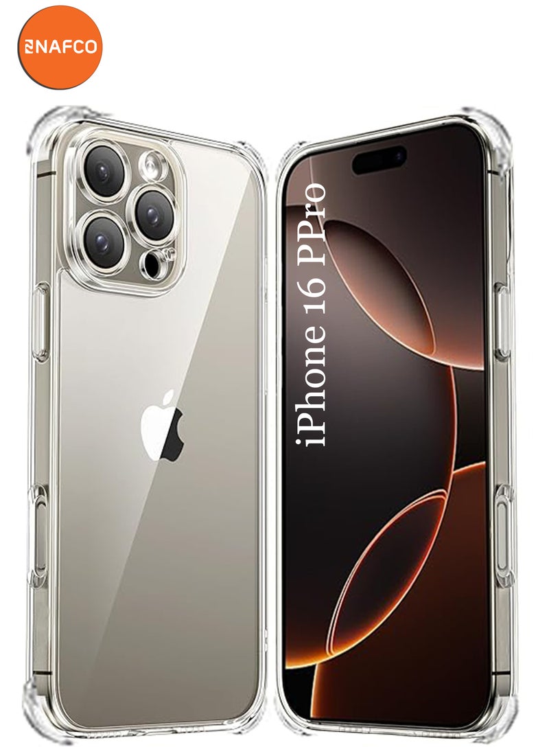 NAFCO For iPhone 16 Pro - Ultra Clear Transparent Silicone Drop-Proof Clear Flexible Protective Phone Cover - Transparent - Image 1