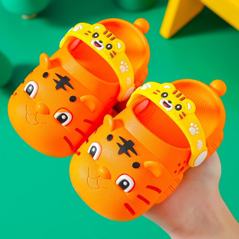 2023 New Kids Tiger Summer Clogs Orange 