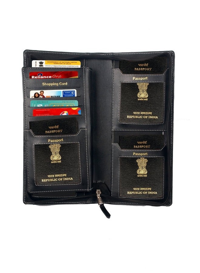 Sukeshcraft Family Black Passport Wallet - Image 1
