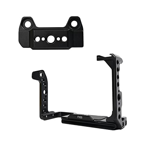 FUGASUN FX30 FX3 Camera Cage, FX3 FX30 Cage with Cold Shoe Port for Sony FX3 FX30 Camera Case Camera Rig Cold Shoe - Image 3