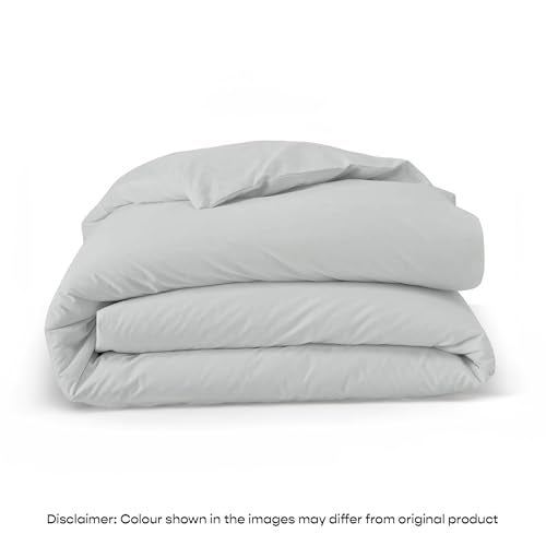 SleepyCat Sateen Duvet Cover | 100% Cotton | 300TC Sateen Weave with Corner Ties & Zipper Closure | Oeko-TEX & AZO Free - Denim (Single Size, 90x60 Inches) - Image 2