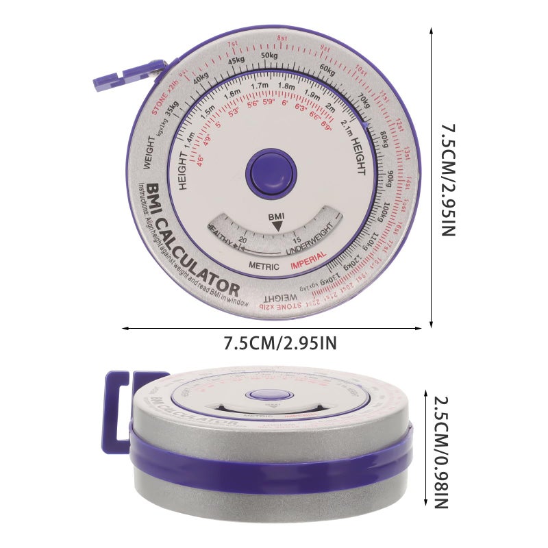 2M Aluminum Body Measuring Tape for Tailoring Fitness Sewing and Clothing Measurements - Image 3