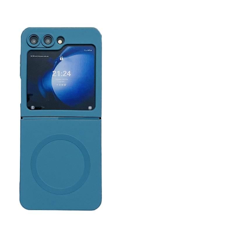 MagSafe Case | Shockproof Cover for Samsung Galaxy Z Flip 4 | Blue | Silicone | Shockproof | Drop Protection - Image 1
