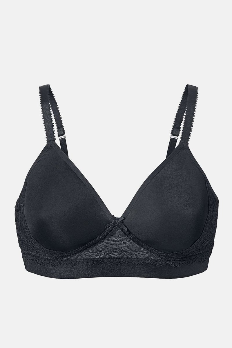 Tchibo Women Textured Spacer Soft Bra, Black - Image 2
