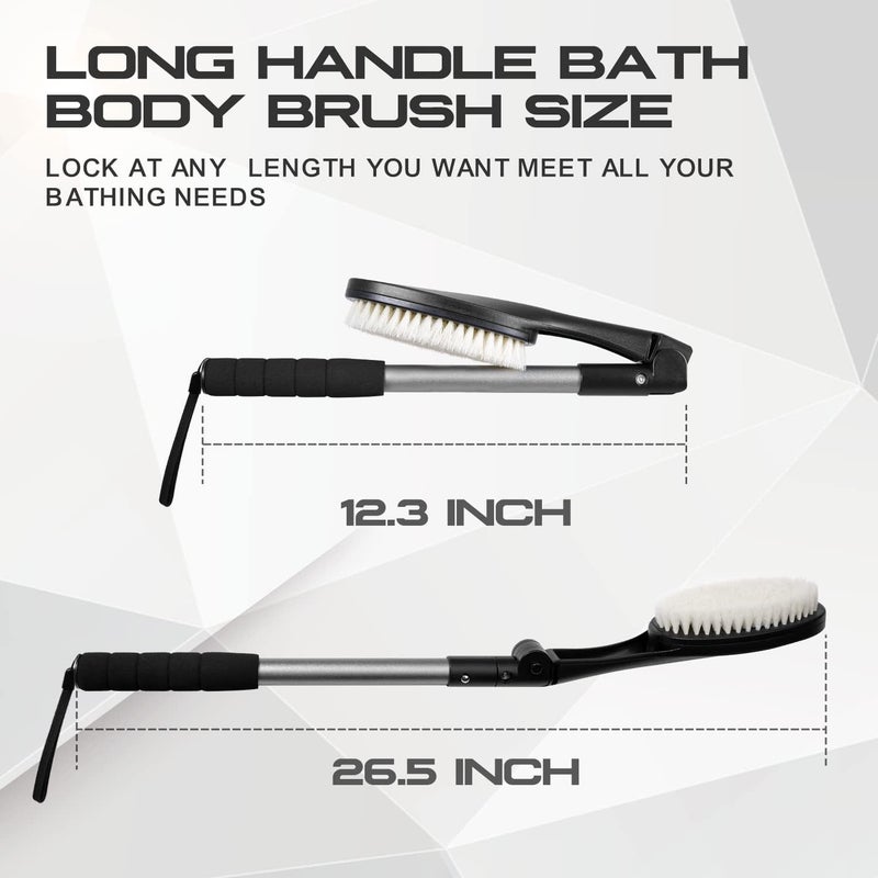 EASACE 2 Set Replacement Body Brush Only for Adjustable Head Back Scrubber - Image 4