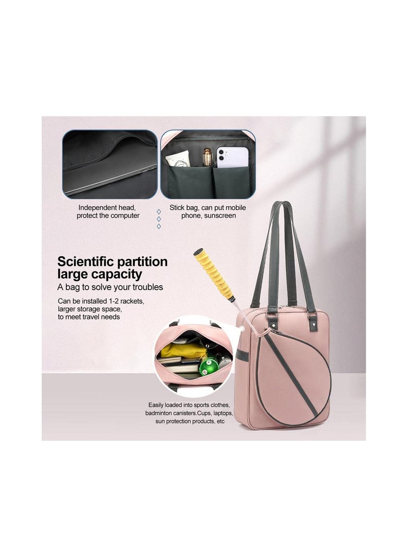 Zikra Tennis Shoulder Bag, Tennis Backpack for Women Men to Hold Tennis Racket, Large Capacity Outdoor Sports Fitness Bag for Badminton Racquet and Other Accessories, for Leisure, Fitness, Tourism(1 Pack) - Image 2