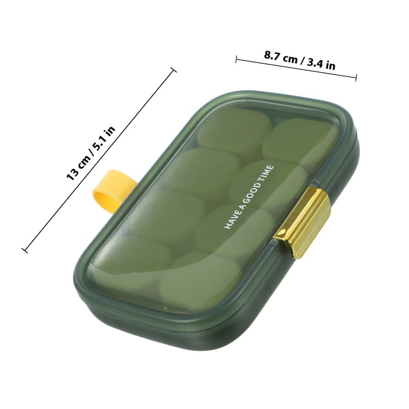 Ciieeo Portable Pill Organizer Box Small Sealed Travel Medicine Case Weekly Pill Dispenser With Compartments For Supplements And Medication Storage Black - Image 3