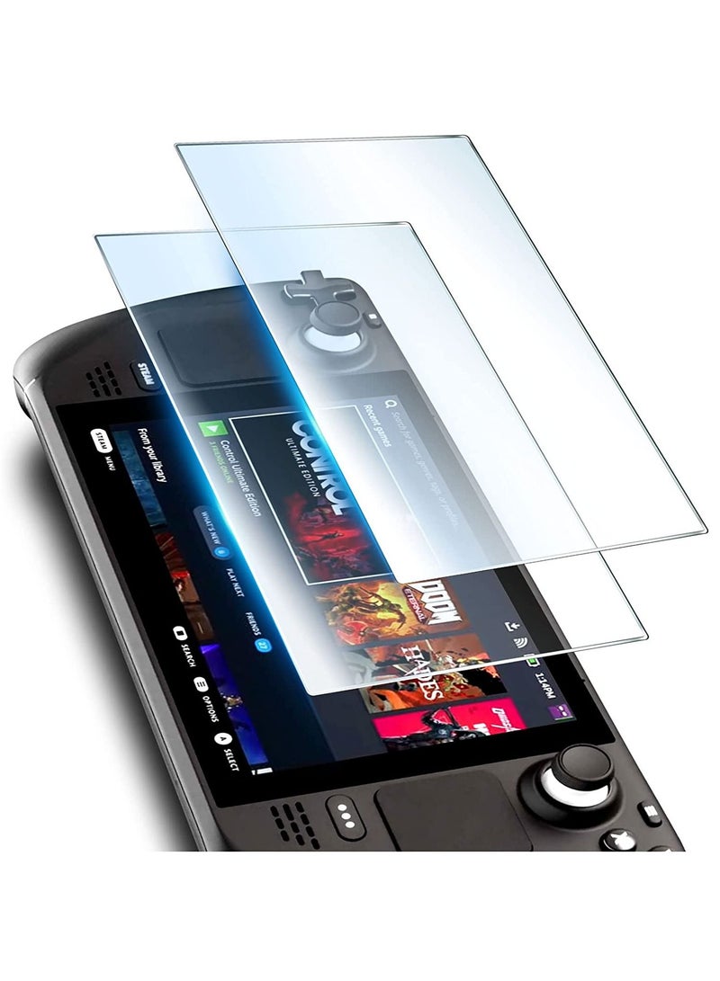 SYOSI Steam Deck Screen Protector 2 Pack, Tempered Glass Transparent HD Clear Anti-Scratch 7'' Screen Protector Compatible with Steam Deck Accessories  - Image 1