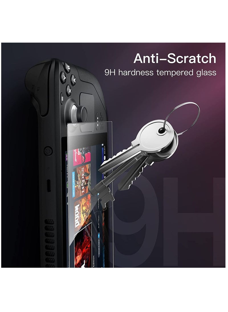 SYOSI Steam Deck Screen Protector 2 Pack, Tempered Glass Transparent HD Clear Anti-Scratch 7'' Screen Protector Compatible with Steam Deck Accessories  - Image 4