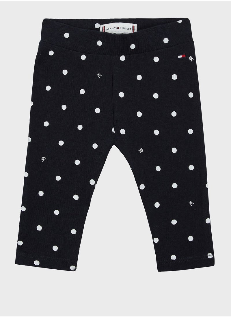 TOMMY HILFIGER - Infant Polka Dot Print Leggings - Image 1
