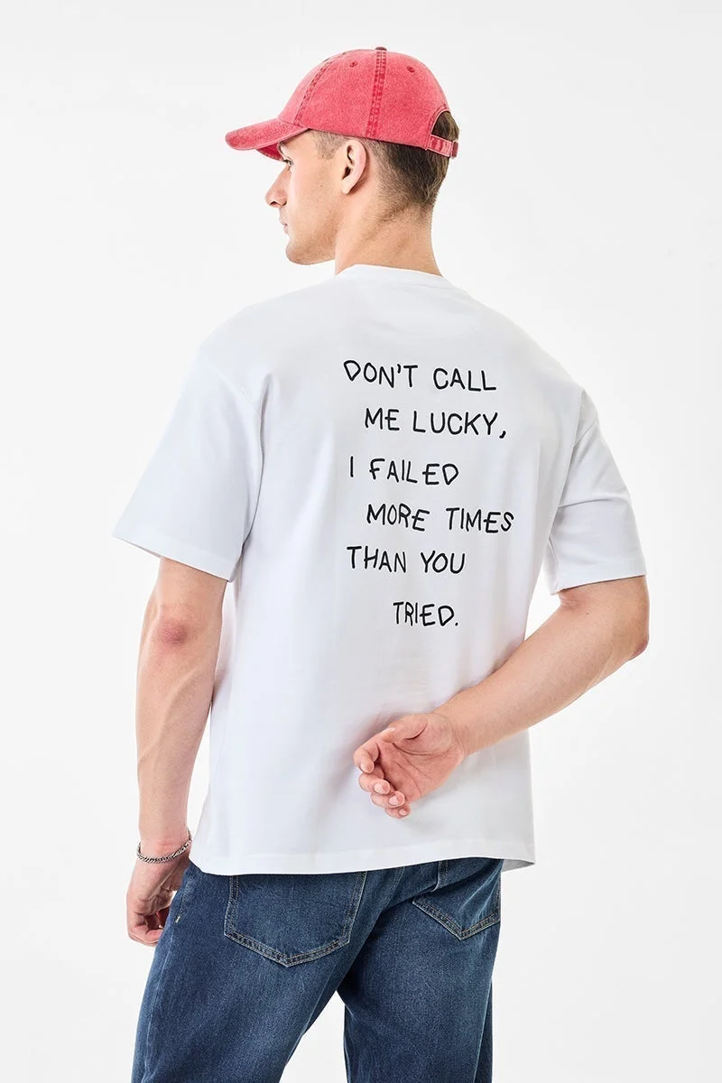 SNITCH Oversized Printed Crew Neck T-Shirt