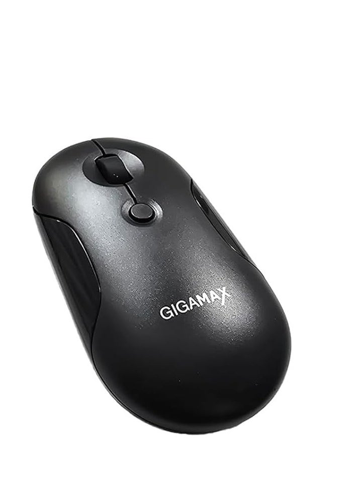 Generic Gigamax G-1200 USB Mouse - Rechargeable Bluetooth Wireless Mouse (Bluetooth 5.2 & USB Receiver), for Laptop/Desktop/Tablet (Black) 