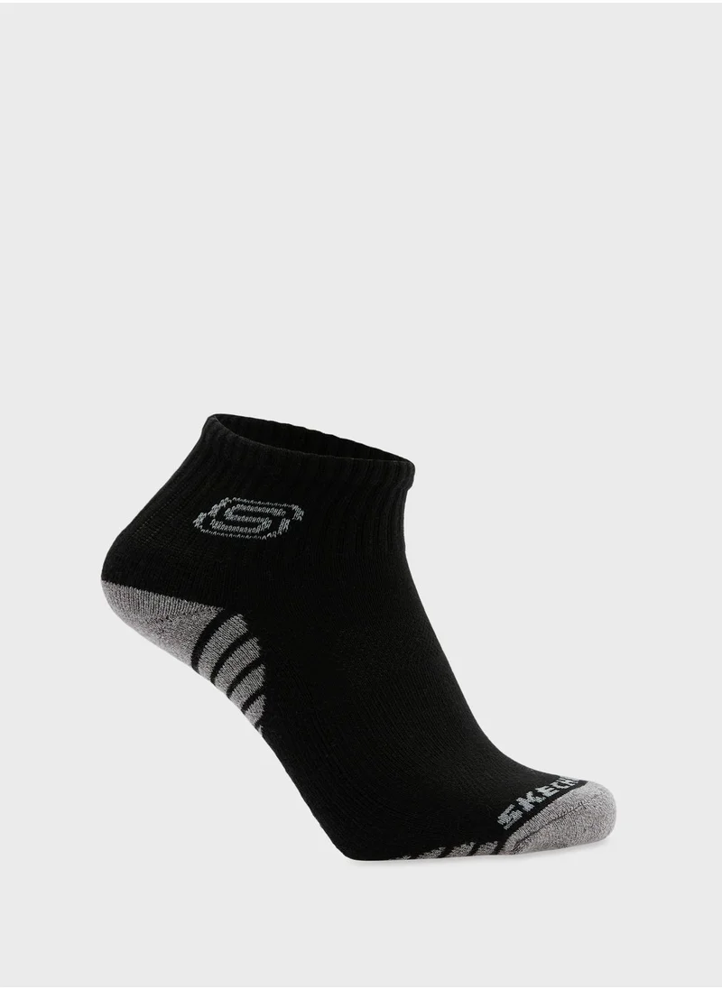 SKECHERS 3 Pack Terry Qtr Crew Socks
