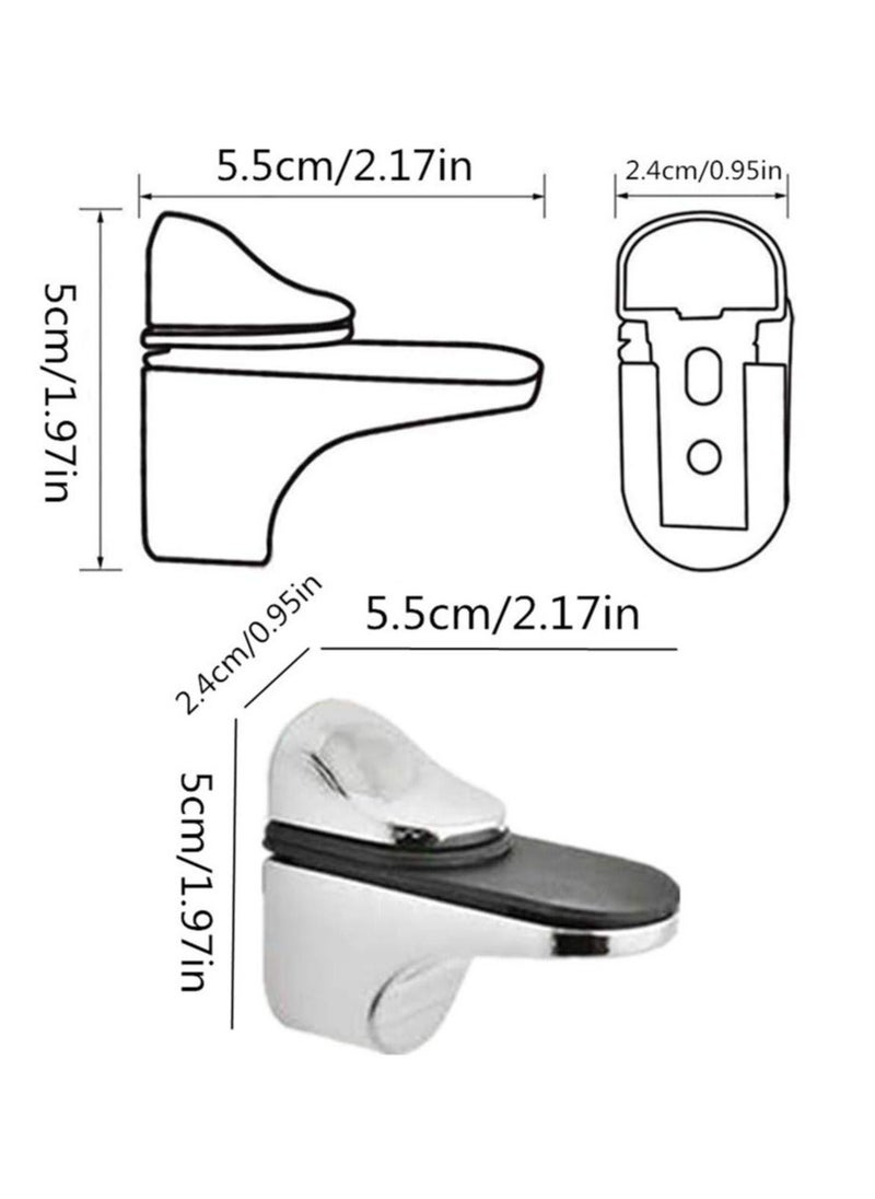 Generic 4Pcs Adjustable Glass Shelf Bracket for 3-20mm Thickness Shelf Glass Shelf Support  - Image 2