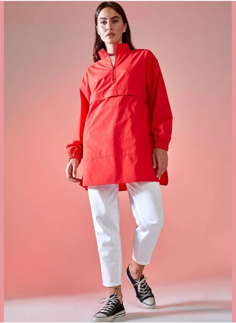 DeFacto Relaxed Fit Kangaroo Pocket Windbreaker