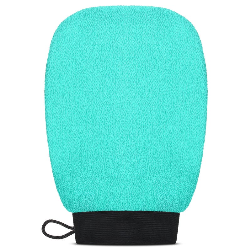 Valitic Exfoliating Glove Body Scrubber Exfoliating Mitt Dead Skin Remover Shower Face and Body Exfoliator Korean Style Skin Scrubber Washcloth Spray and Self Tan Remover 1 Turquoise