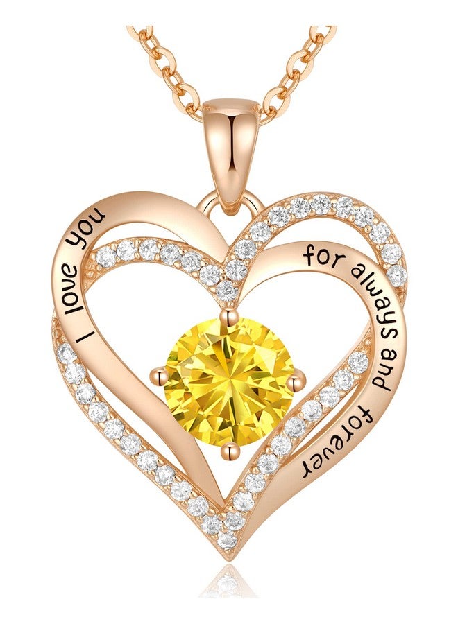 CDE Chrismas Gifts For Women, Forever Love Heart Necklaces For Women, Wedding Anniversary, Birthday Gift For Wife, S925 Silver Jewelry With Birthstone Pendant, Ideal Valentine'S Gifts For Her - Image 1