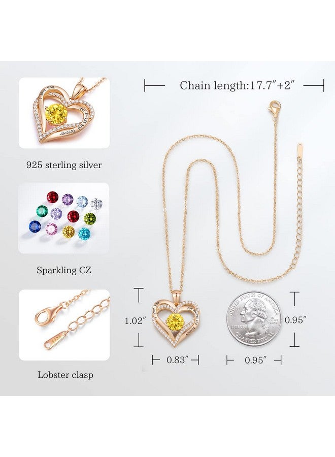 CDE Chrismas Gifts For Women, Forever Love Heart Necklaces For Women, Wedding Anniversary, Birthday Gift For Wife, S925 Silver Jewelry With Birthstone Pendant, Ideal Valentine'S Gifts For Her - Image 5