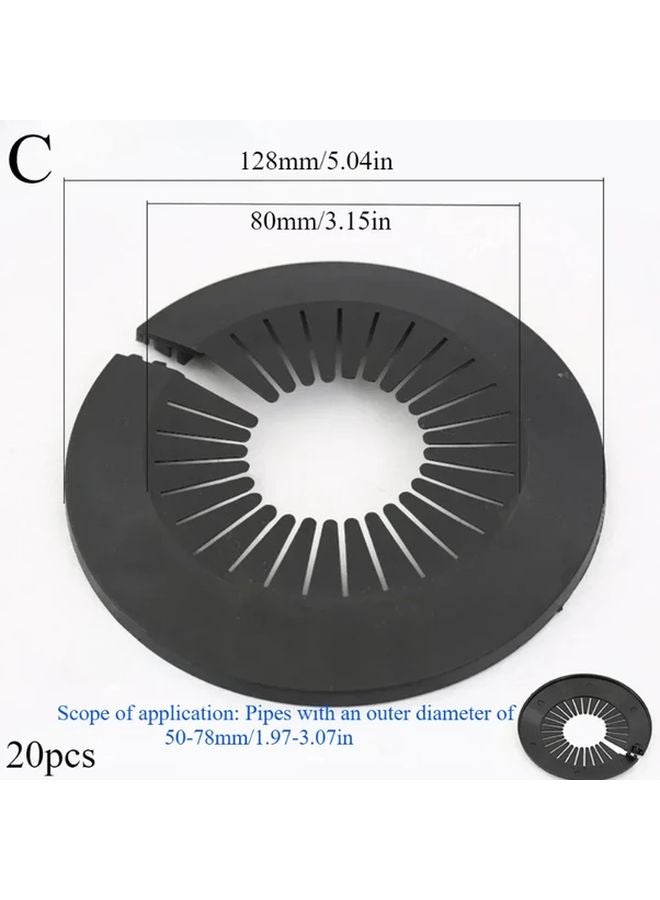 20pcs PVC Multipurpose Decorative Ring Pipe Faucet Cover Angle Valve Protector - Image 5