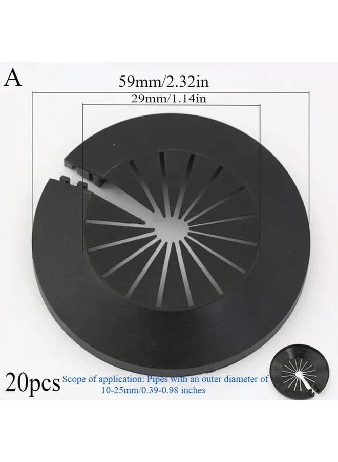 20pcs PVC Multipurpose Decorative Ring Pipe Faucet Cover Angle Valve Protector - Image 3