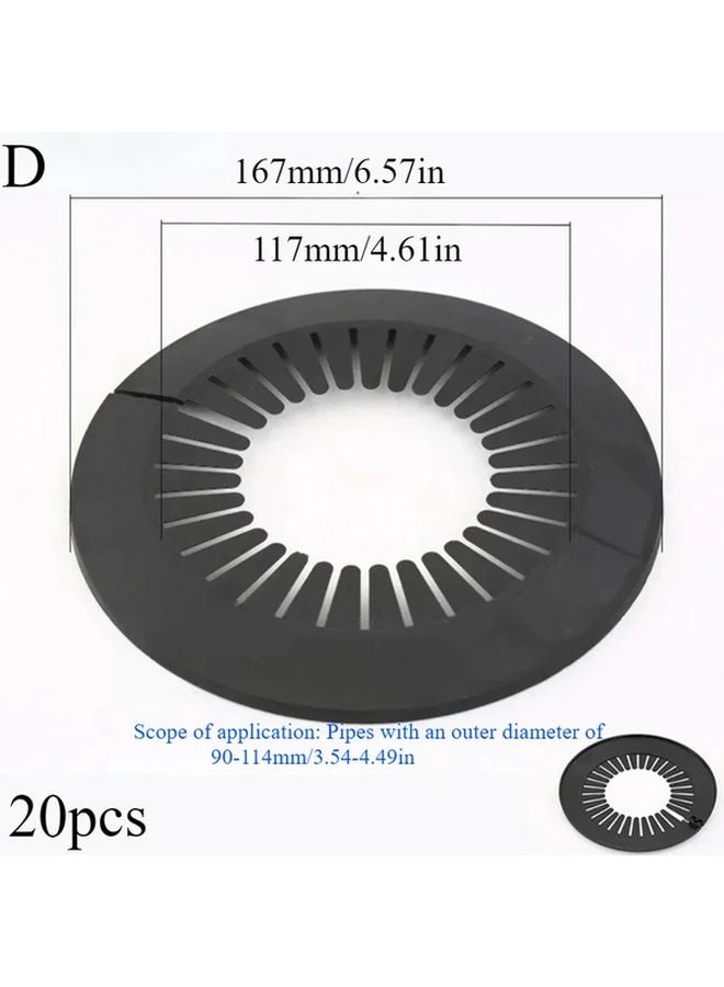 20pcs PVC Multipurpose Decorative Ring Pipe Faucet Cover Angle Valve Protector - Image 1