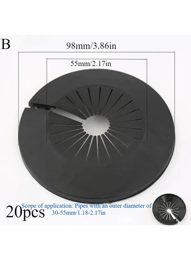 20pcs PVC Multipurpose Decorative Ring Pipe Faucet Cover Angle Valve Protector - Image 4