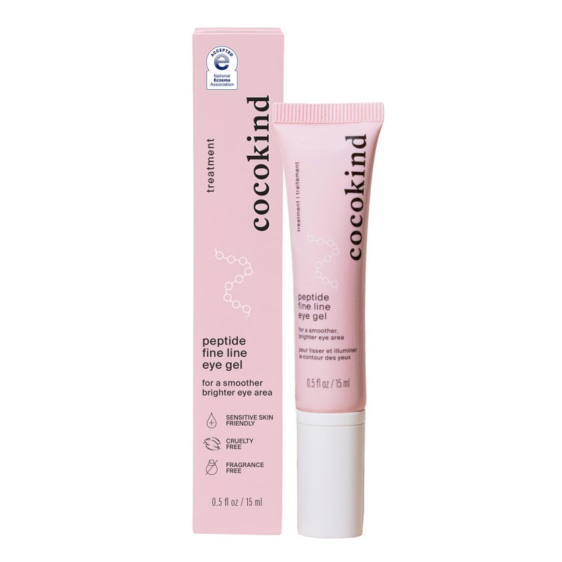 Cocokind Peptide Eye Gel, Lightweight and Hydrating Fine Line Treatment to Reduce Wrinkles, Made for Sensitive Skin, Fragrance Free, Cruelty Free, Vegan, .5oz - Image 1