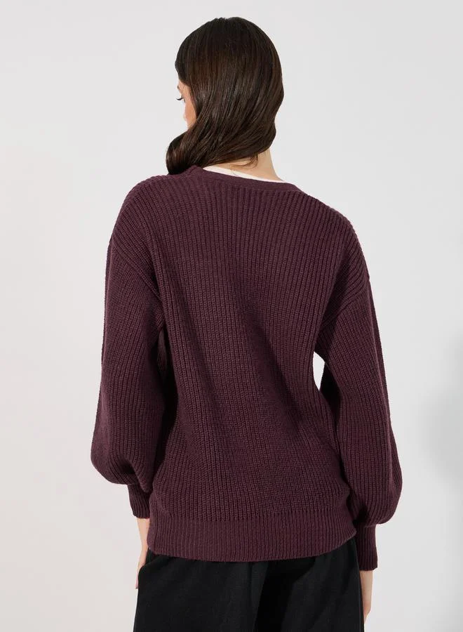 ستايلي كارديجان فضفاض بأزرار غلق