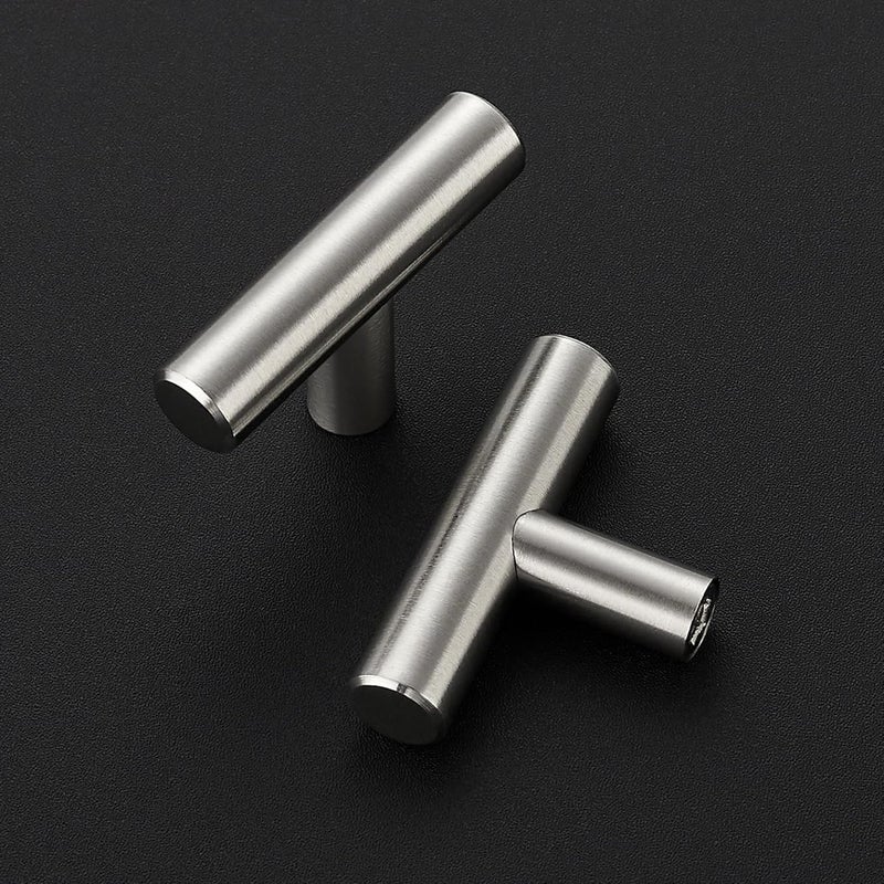 Ravinte Decor 30 Pack Brushed Nickel Cabinet Knobs - Kitchen Silver Pulls for Drawer Stainless Steel Dresser Hardware 2in Length Single Hole T Bar, RDT50LS30 - Image 2