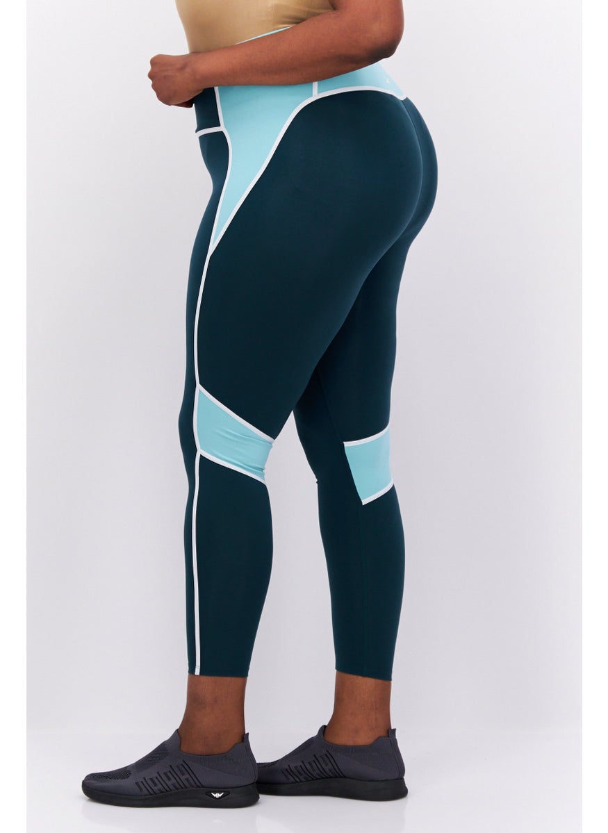 Reebok Women Plus Size Training Tights, Dark Green  - Image 3