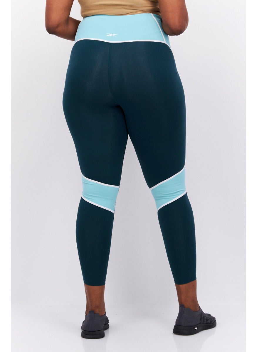 Reebok Women Plus Size Training Tights, Dark Green  - Image 4