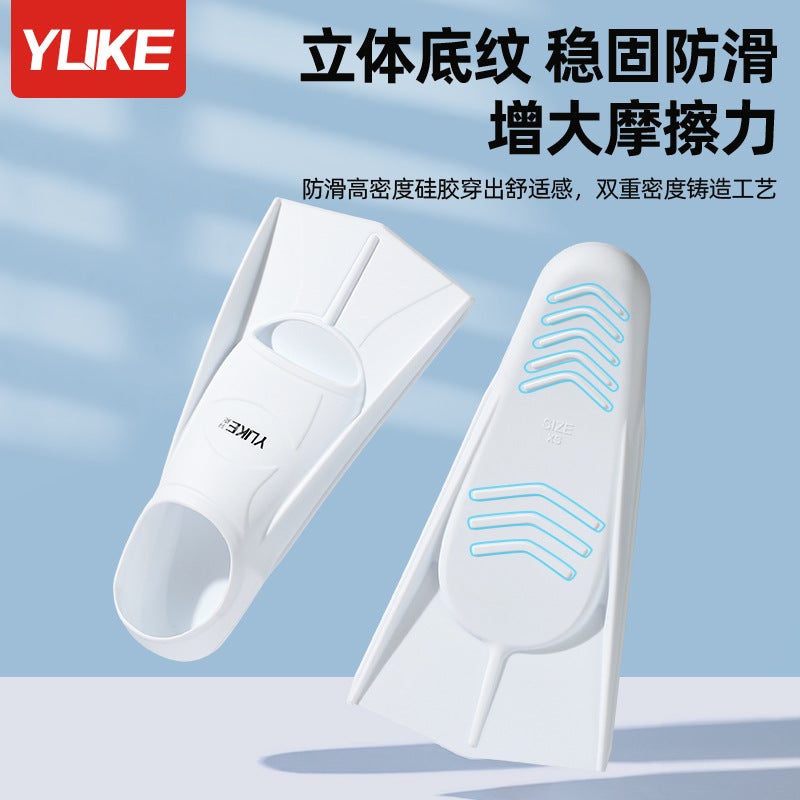 Factory Swimming Flippers Silicone Short Flippers Freestyle Children Adult Diving Frog Shoes Men And Women Professional Equipment - Image 3