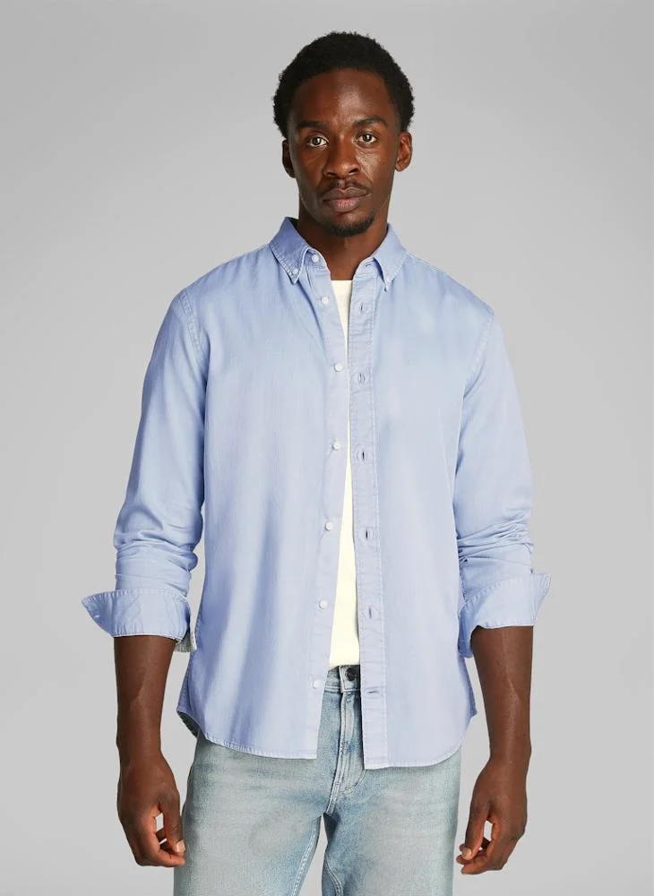كالفن كلاين Regular Fit Twill Long Sleeve Shirt